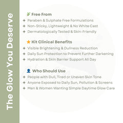 GlowMera Anti-Dullness Day Care Kit | Vitamin C Brightening Serum + SPF 50 PA++++ Sunscreen | Fights Dullness, Dark Spots & Sun Damage | Daily Glow & Protection | For All Skin Types