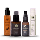 GlowMera Youth Defense & Glow Skincare Kit | Vitamin C Brightening Serum + Snail Mucin Cleanser + Niacinamide Hydrating Serum + SPF 50 PA++++ Sunscreen | Improves Glow, Texture & Hydration | Daily Skincare Routine | For All Skin Types