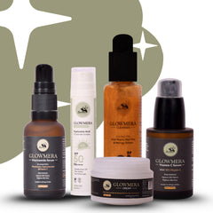 GLOWMERA Skin Science Complete Care Kit – Ultimate 5-Step Skincare System with Cleanser, Vitamin C Serum, Niacinamide Serum, Moisturizing Cream & SPF 50 PA++++ Sunscreen