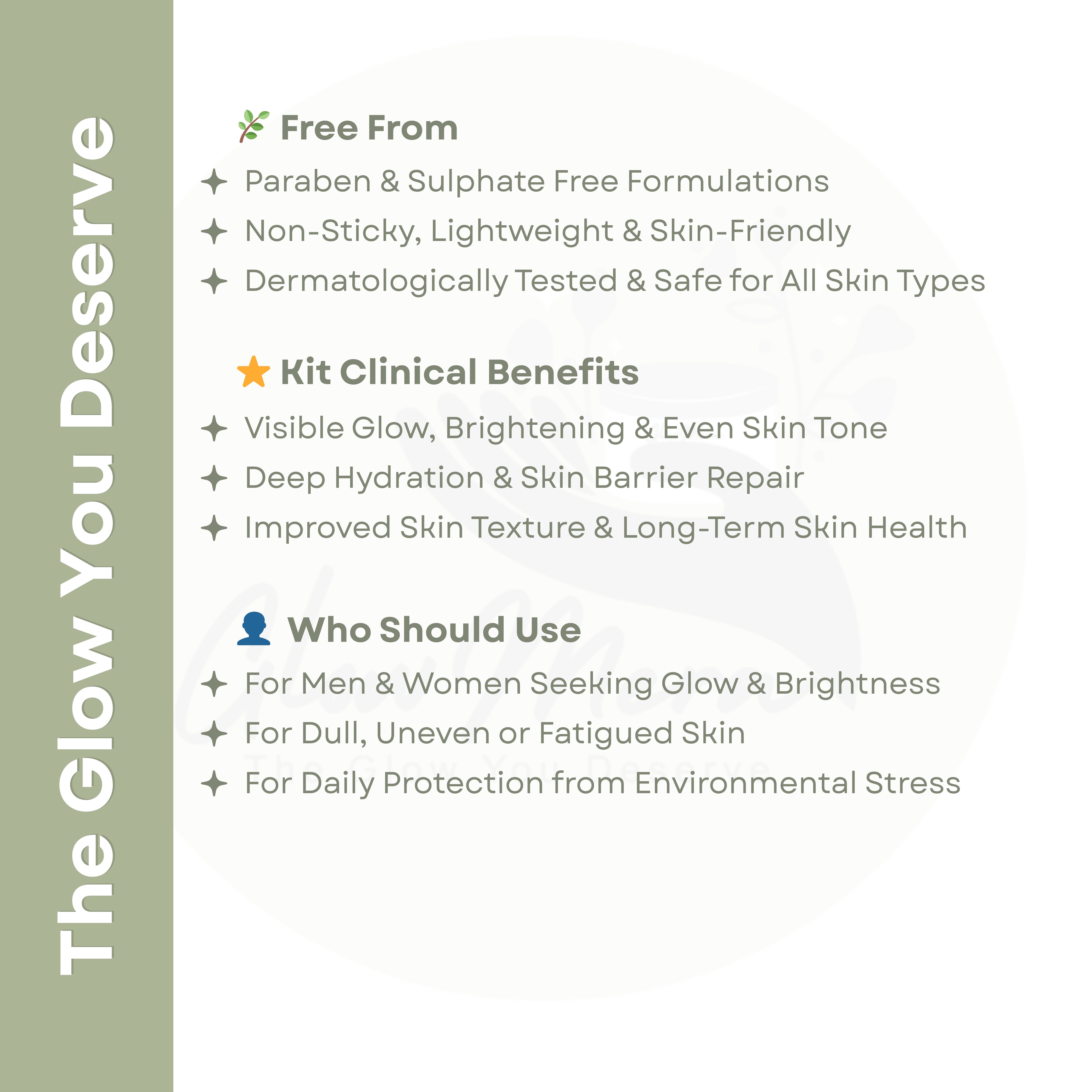 GlowMera Glow Boost Skincare Kit | Vitamin C Serum + Snail Mucin Face Cleanser + Niacinamide Illuminating Cream | Brightening, Hydration & Radiant Glow | For All Skin Types