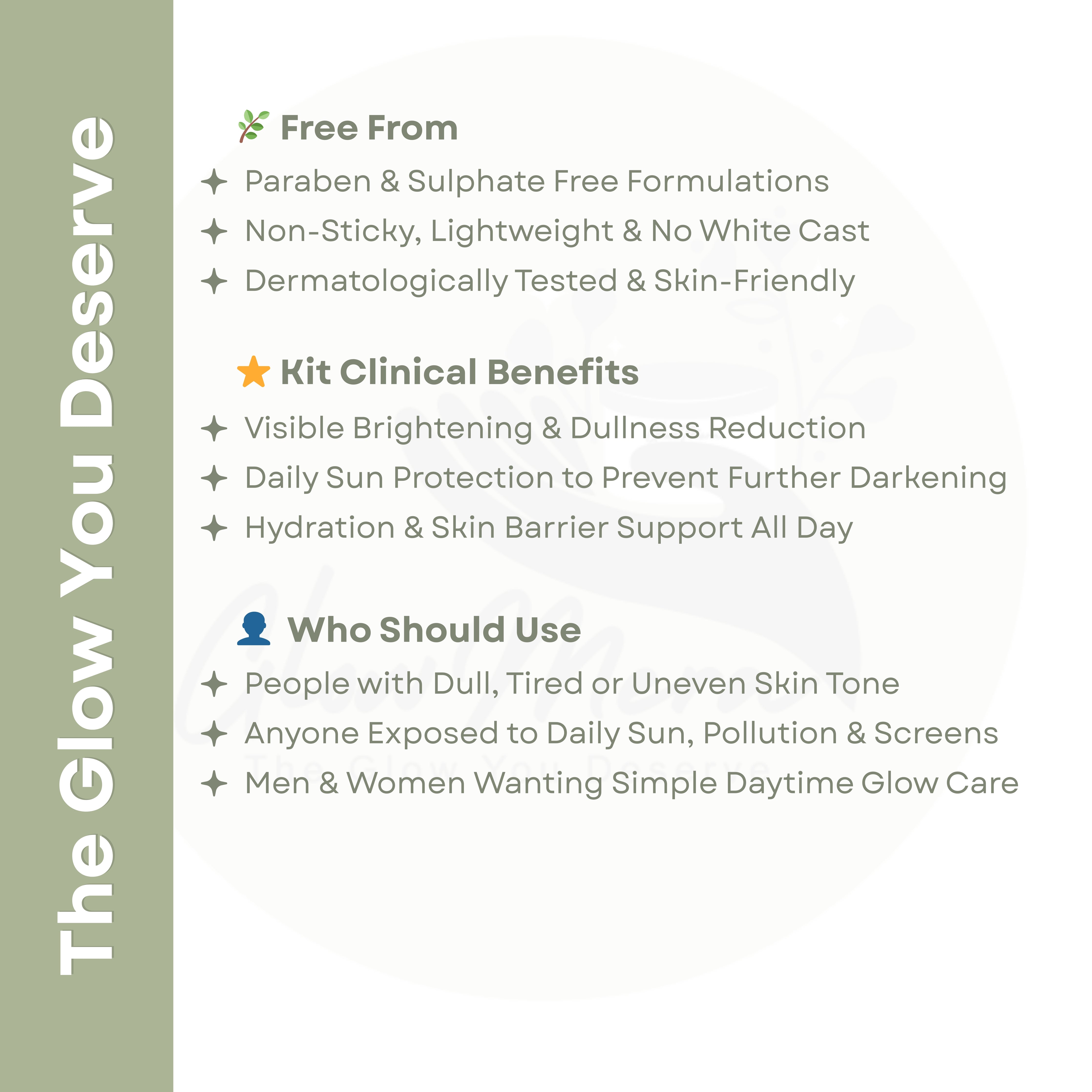 GlowMera Anti-Dullness Day Care Kit | Vitamin C Brightening Serum + SPF 50 PA++++ Sunscreen | Fights Dullness, Dark Spots & Sun Damage | Daily Glow & Protection | For All Skin Types