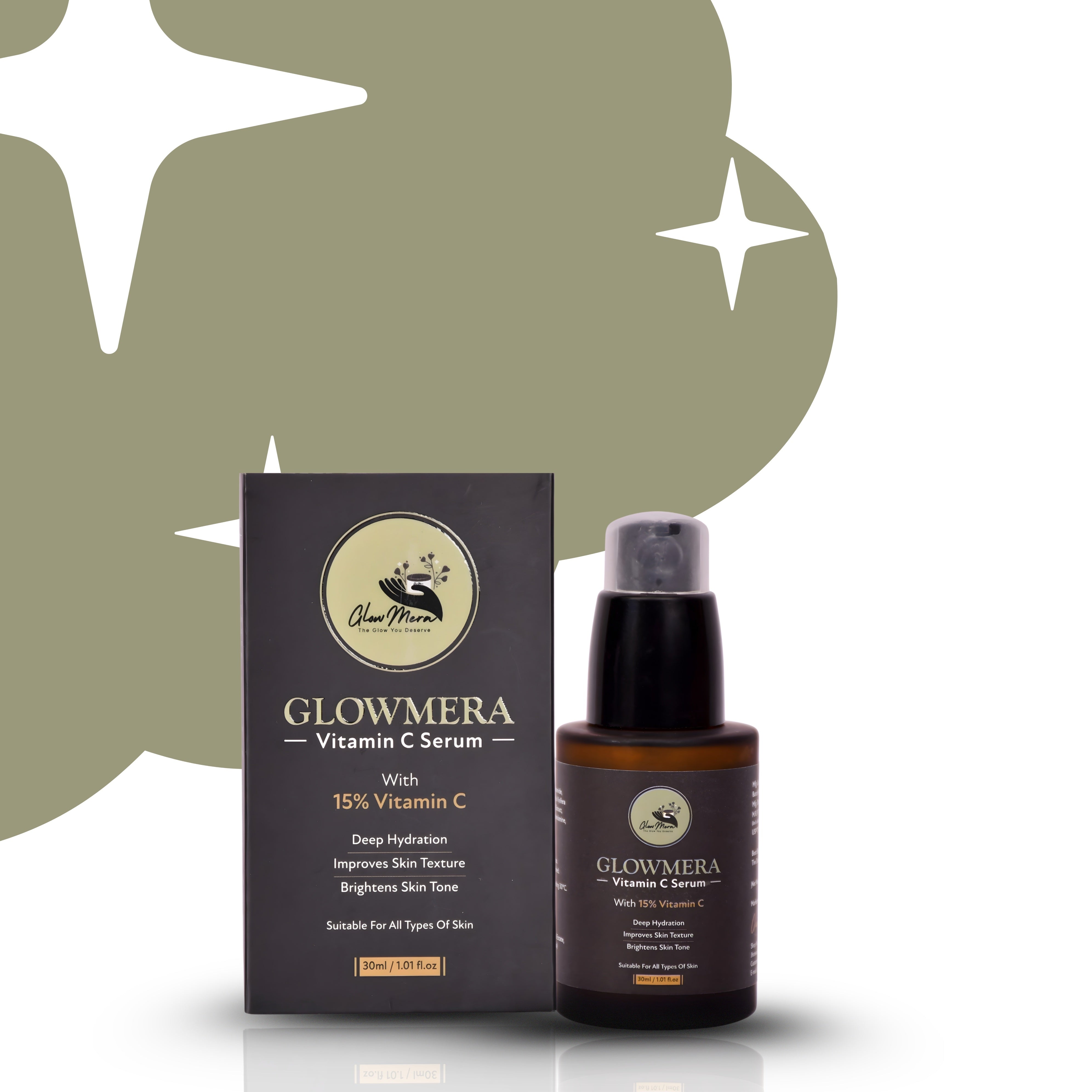 Vitamin C 15% Brightening Face Serum with Niacinamide, Alpha Arbutin & Hyaluronic Acid Dark Spot Corrector, Anti-Aging, Hydrating & Collagen-Boosting Serum for Glowing, Even-Toned Skin For Men & Women