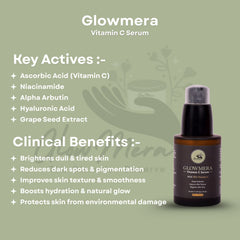 GlowMera Anti-Dullness Day Care Kit | Vitamin C Brightening Serum + SPF 50 PA++++ Sunscreen | Fights Dullness, Dark Spots & Sun Damage | Daily Glow & Protection | For All Skin Types